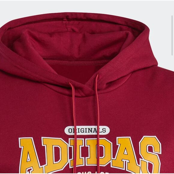 Adidas Womens Originals Legacy Burgundy Class of 72 Hoodie Sweatshirt PLUS 1X - Picture 4 of 11